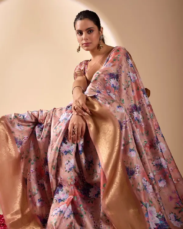 Multicolor_Lichi_Silk_Premium_&_Elegant_Saree_With_Unstiched_Blouse_For_Women