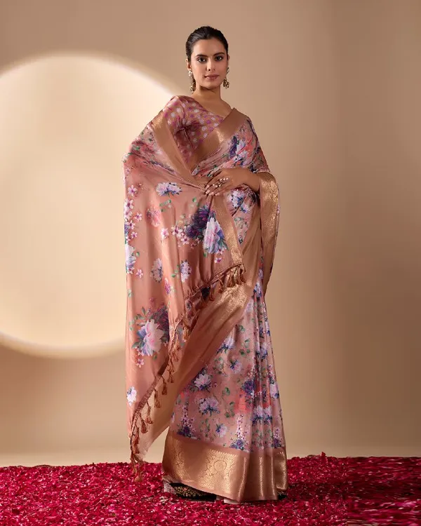 Multicolor_Lichi_Silk_Premium_&_Elegant_Saree_With_Unstiched_Blouse_For_Women