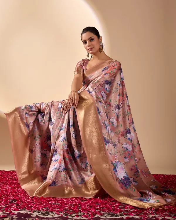 Multicolor_Lichi_Silk_Premium_&_Elegant_Saree_With_Unstiched_Blouse_For_Women