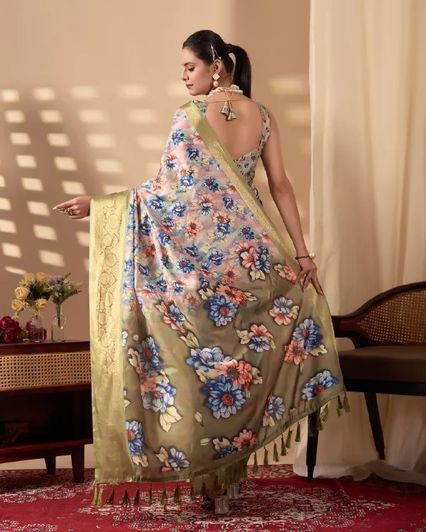 Multicolor_Lichi_Silk_Premium_&_Elegant_Saree_With_Unstiched_Blouse_For_Women