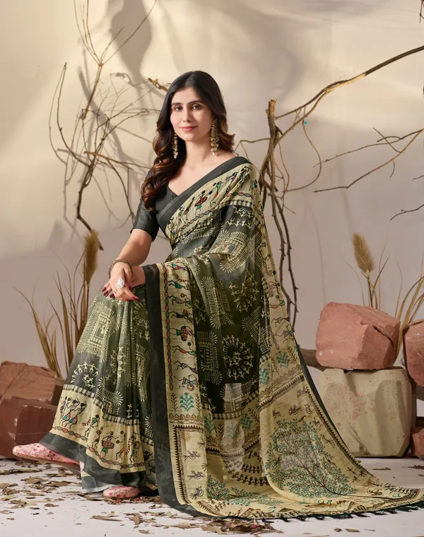 Multicolor_Lichi_Silk_Premium_&_Elegant_Saree_With_Unstiched_Blouse_For_Women
