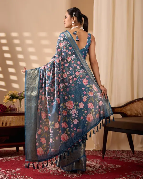 Multicolor_Lichi_Silk_Premium_&_Elegant_Saree_With_Unstiched_Blouse_For_Women