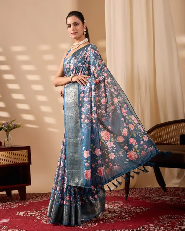 Multicolor_Lichi_Silk_Premium_&_Elegant_Saree_With_Unstiched_Blouse_For_Women