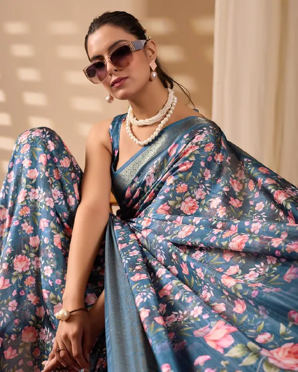Multicolor_Lichi_Silk_Premium_&_Elegant_Saree_With_Unstiched_Blouse_For_Women
