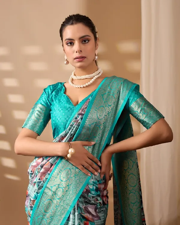 Multicolor_Lichi_Silk_Premium_&_Elegant_Saree_With_Unstiched_Blouse_For_Women