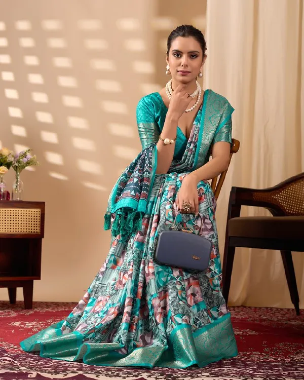 Multicolor_Lichi_Silk_Premium_&_Elegant_Saree_With_Unstiched_Blouse_For_Women