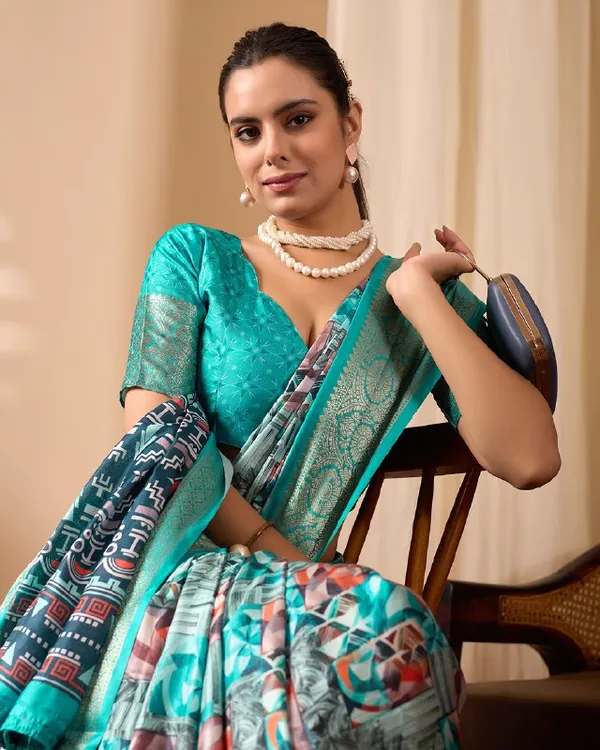 Multicolor_Lichi_Silk_Premium_&_Elegant_Saree_With_Unstiched_Blouse_For_Women