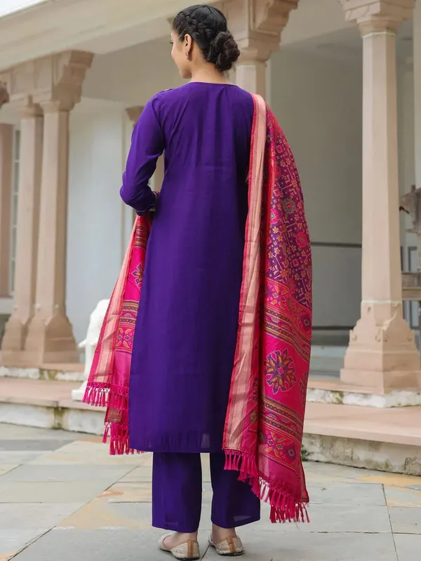 Purple_Cotton_Blend_Premium_&_Elegant_Straight_Kurta_Pant_With_Dupatta_Set_For_Women