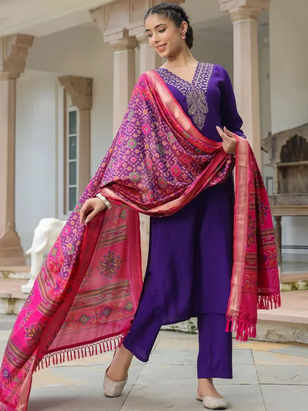 Purple_Cotton_Blend_Premium_&_Elegant_Straight_Kurta_Pant_With_Dupatta_Set_For_Women
