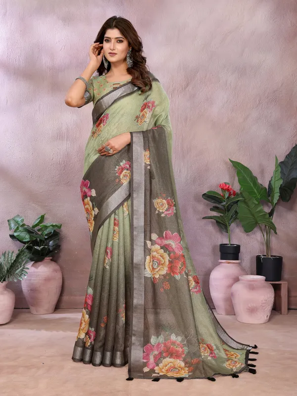 Multicolor_Linen_Shimmer_Premium_&_Elegant_Saree_With_Unstiched_Blouse_For_Women