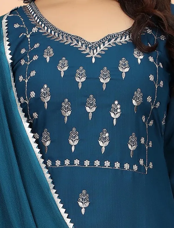 Indigo_Cotton_Blend_Premium_&_Elegant_Straight_Kurta_Pant_With_Dupatta_Set_For_Women