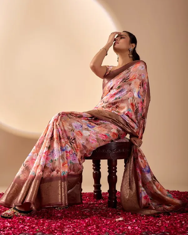 Multicolor_Lichi_Silk_Premium_&_Elegant_Saree_With_Unstiched_Blouse_For_Women