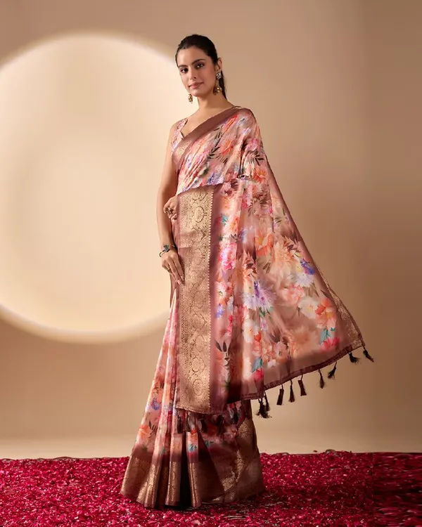 Multicolor_Lichi_Silk_Premium_&_Elegant_Saree_With_Unstiched_Blouse_For_Women