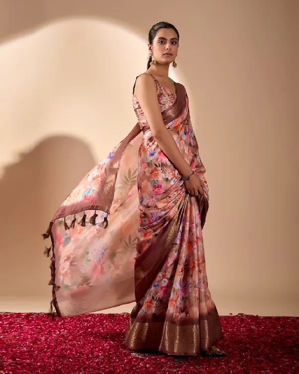 Multicolor_Lichi_Silk_Premium_&_Elegant_Saree_With_Unstiched_Blouse_For_Women
