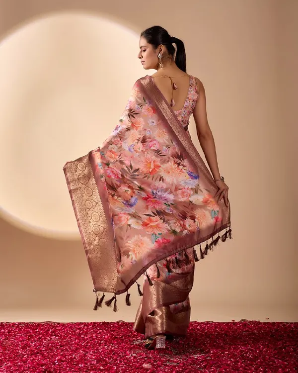 Multicolor_Lichi_Silk_Premium_&_Elegant_Saree_With_Unstiched_Blouse_For_Women