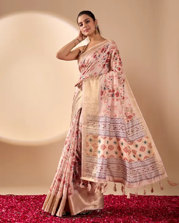 Multicolor_Lichi_Silk_Premium_&_Elegant_Saree_With_Unstiched_Blouse_For_Women