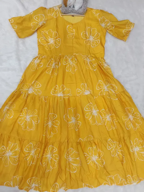 Yellow_Premium_Floral_Printed_Midi_Dress_With_Elegant_Fit_For_Women