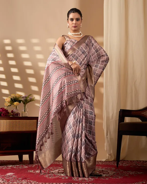 Multicolor_Lichi_Silk_Premium_&_Elegant_Saree_With_Unstiched_Blouse_For_Women