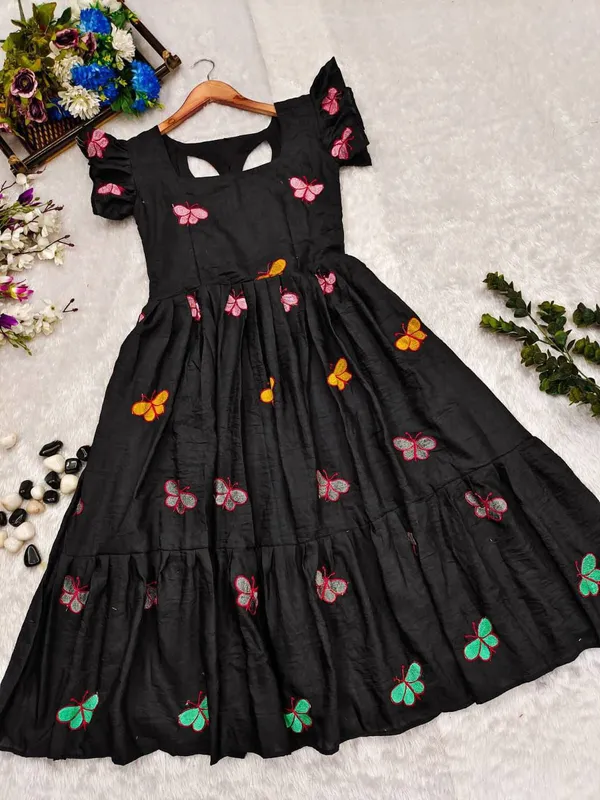 Black_Butterfly_Printed_Long_Dress_|_Trendy_Summer_Wear_Maxi_Dress_For_Women