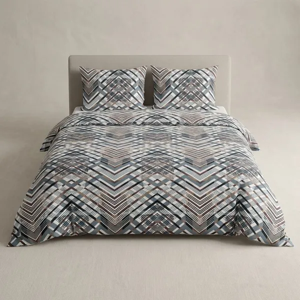 Modern_Geometric_Chevron_Pattern_Bedding_Set_|_Multicolor_Striped_With_Pillowcases