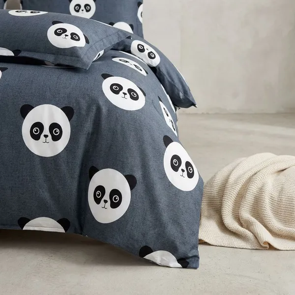 Panda_Print_Bedding_Set_|_Dark_Grey