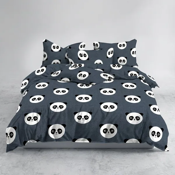 Panda_Print_Bedding_Set_|_Dark_Grey