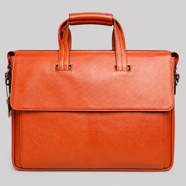 Calvadoss_Textured_Tan_Leather_Laptop_Bag