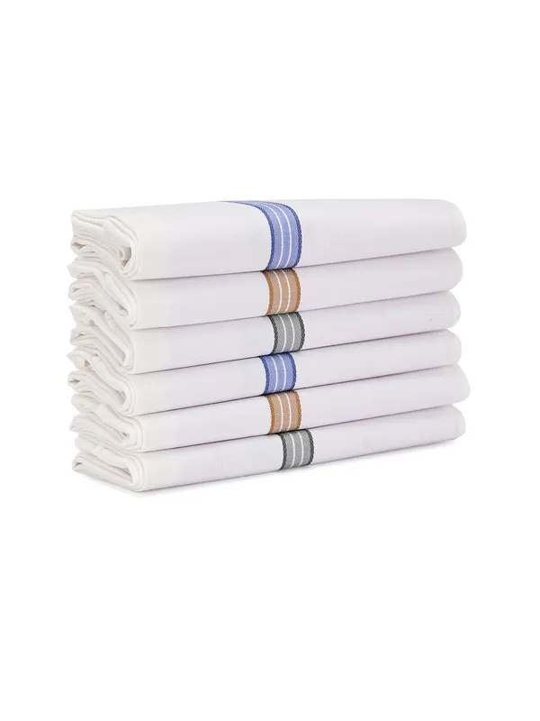 White_Set_Of_6_Solid_Premium_Handkerchiefs_For_Unisex