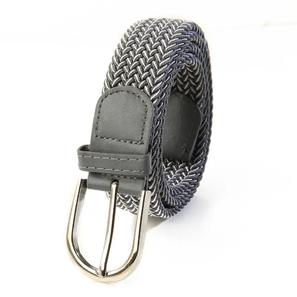 Grey_Braided_Stretchable_Belt_For_Unisex