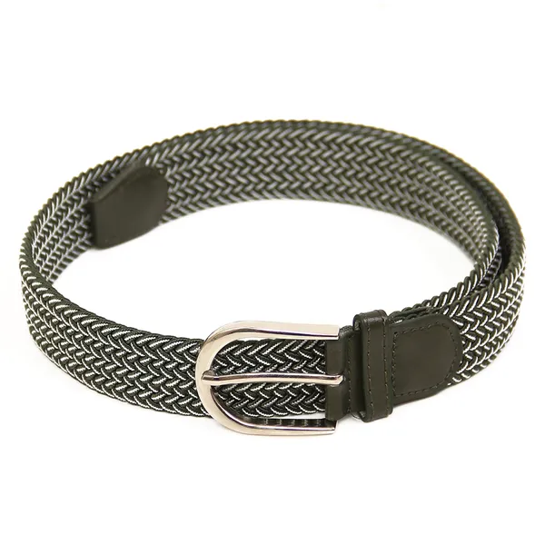 Calvadoss_Green_Braided_Elastic_Belt_For_Unisex