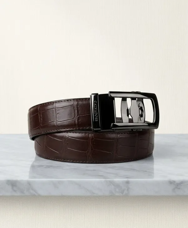 Brown_Croco_Vegan_Leather_Autolock_Rachet_Belt_for_Men
