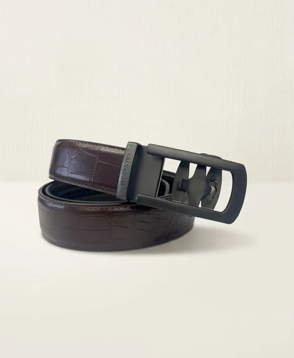 Brown_Croco_Vegan_Leather_Autolock_Rachet_Belt_for_Men