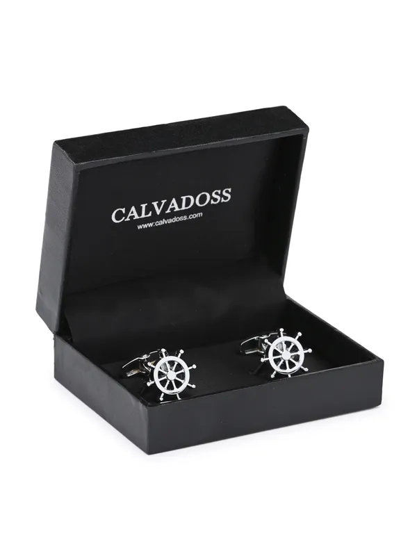 Calvadoss_Men_Silver-Toned_Quirky_Cufflink_Set