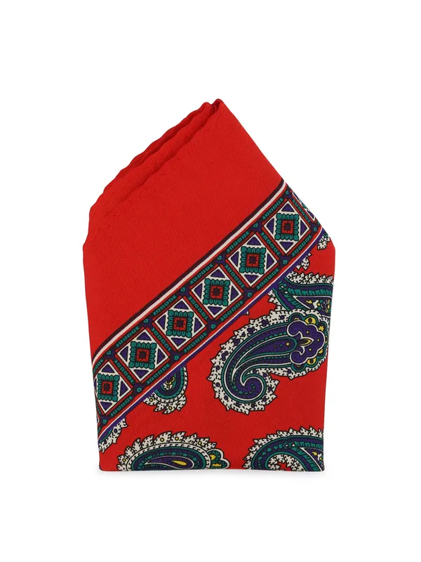 Men_Red_&_Blue_Printed_Pocket_Square