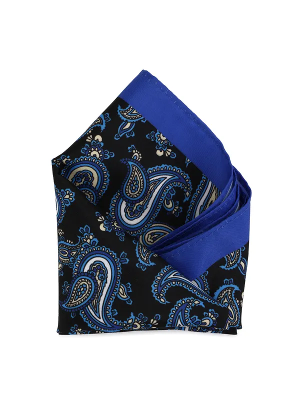 Men_Black_&_Blue_Printed_Pocket_Square