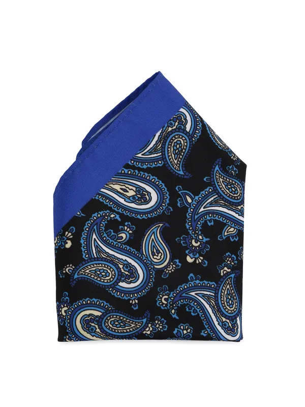 Men_Black_&_Blue_Printed_Pocket_Square
