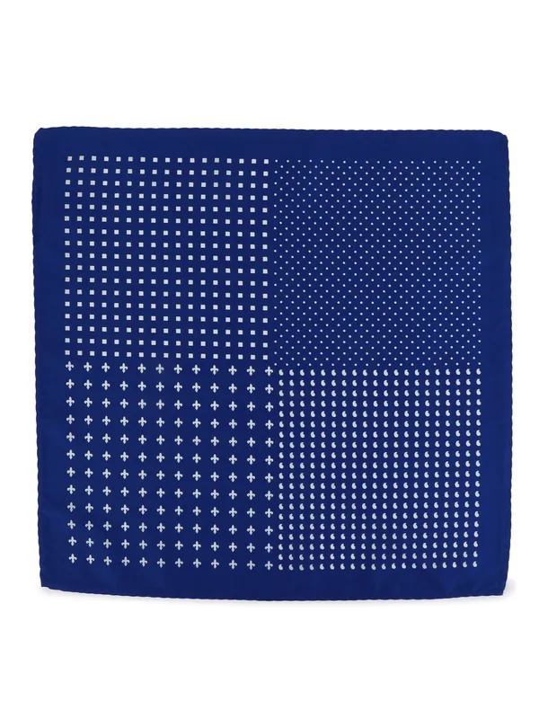 Men_Blue_&_White_Printed_Pocket_Square