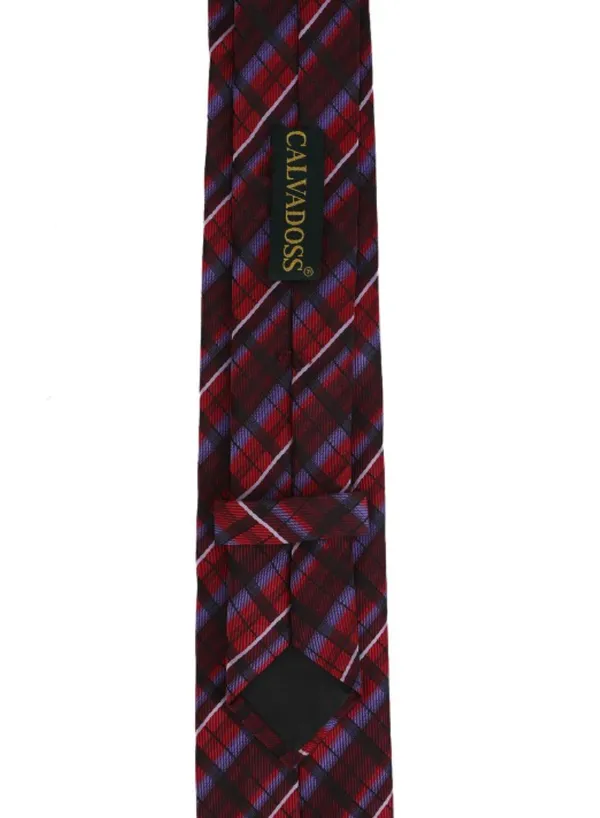 Calvadoss_Rust_Red_&_Blue_Checked_Broad_Tie