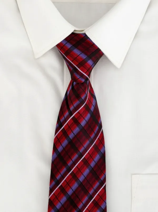 Calvadoss_Rust_Red_&_Blue_Checked_Broad_Tie