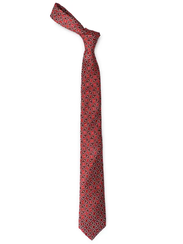Calvadoss_Red_Woven_Design_Broad_Tie