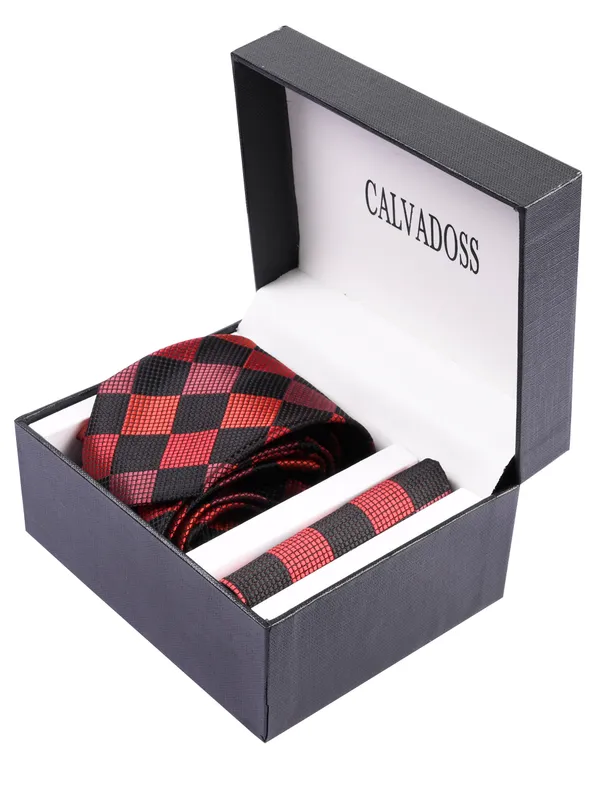 Calvadoss_Red_&_Black_Checked_Broad_Tie