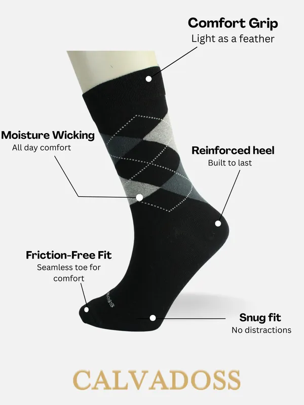 Cotton_Pack_Of_3_Patterned_Design_Calf_Length_Socks_For_Unisex