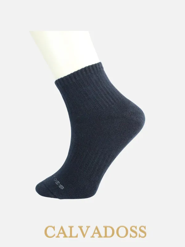 Black/Grey/Navy_Blue_Cotton_Pack_Of_3_Solid_Design_Ankle_Length_Socks_For_Unisex