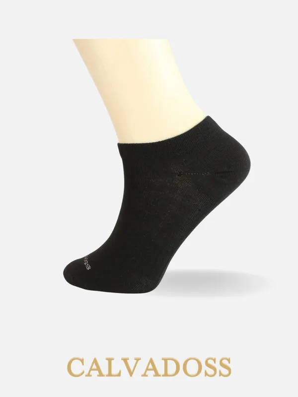 Black/Grey/Navy_Blue_Cotton_Pack_Of_3_Solid_Design_Low_Ankle_Length_Socks_For_Unisex