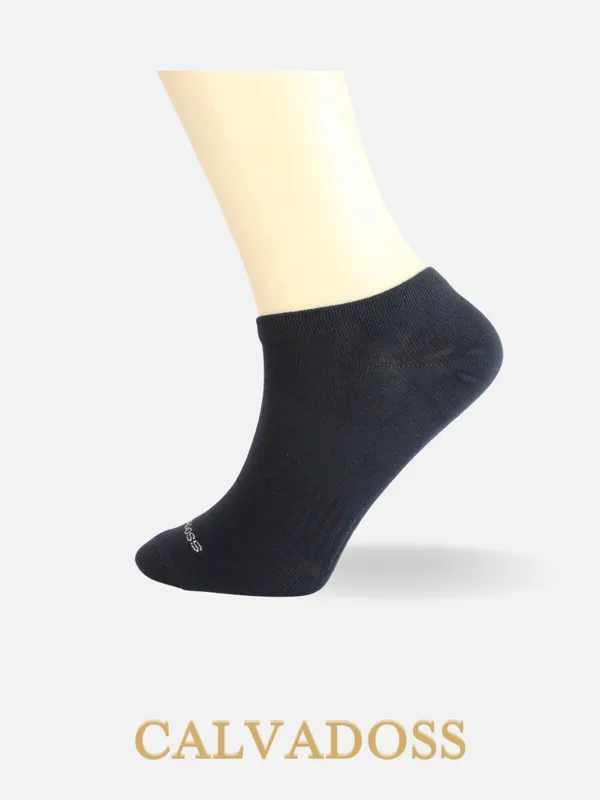 Black/Grey/Navy_Blue_Cotton_Pack_Of_3_Solid_Design_Low_Ankle_Length_Socks_For_Unisex