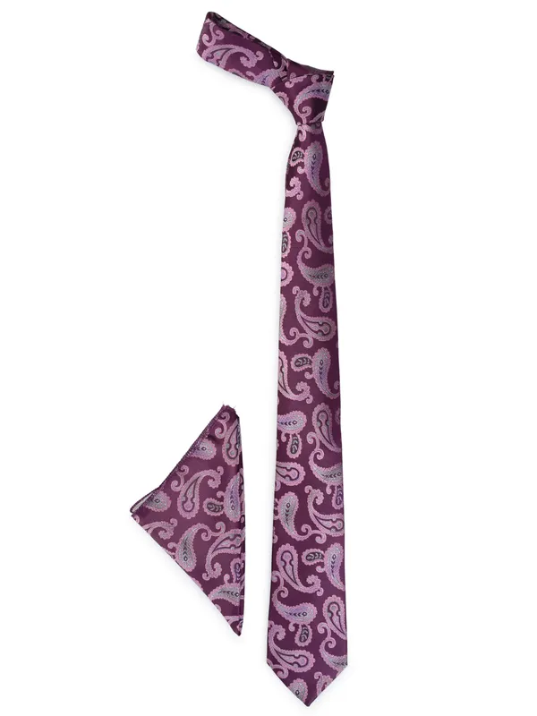 Calvadoss_Men_Brown_&_Orange_Woven_Design_Broad_Tie