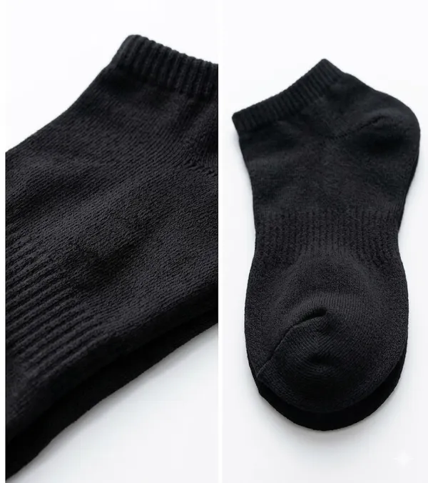 Low_Ankle_Length_Black_Cotton_Socks