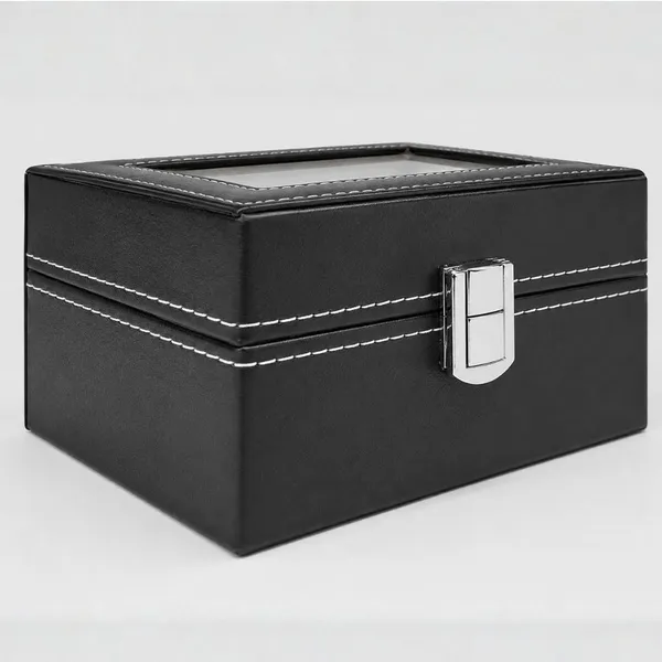 Calvadoss_Premium_Black_Watch_Case_Leather_Storage