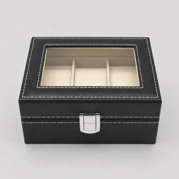 Calvadoss_Premium_Black_Watch_Case_Leather_Storage