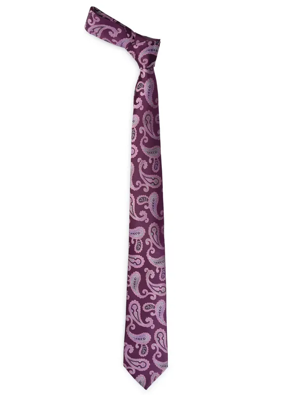 Calvadoss_Pink_&_Purple_Woven_Design_Broad_Tie